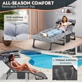 thumbnail image 5 of NAIZEA Portable Folding Camping Cot, Adjustable Heavy Rollaway Sleeping Bed, Outdoor Folding Lounge Chair with Mattress and Pillow, 5 of 8