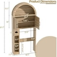 thumbnail image 2 of Over The Toilet Storage Cabinet, Bathroom Shelf Organizer Freestanding, Bathroom Arch Cabinet Over Toilet with Toilet Paper Holder and Anti-Tipping Device, Wood, 2 of 8