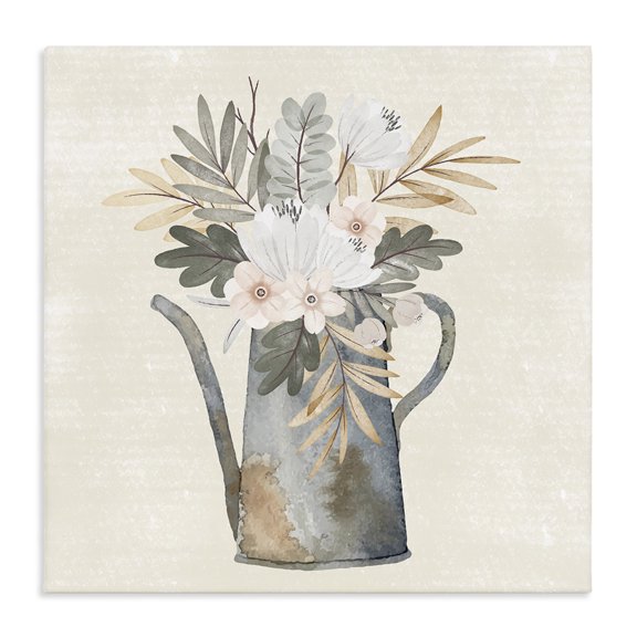 Stupell Industries Cottage Weathered Watering Can Garden Blooms Canvas Art, 30 x 30, by Nicole DeCamp