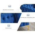 thumbnail image 3 of Hybition 3 Piece Living Room Set, Mid-century Style Sofa,Button Tufted Armchair Loveseat Couch with Square Pillows and Nailhead Trim for Living Room - Blue, 3 of 8