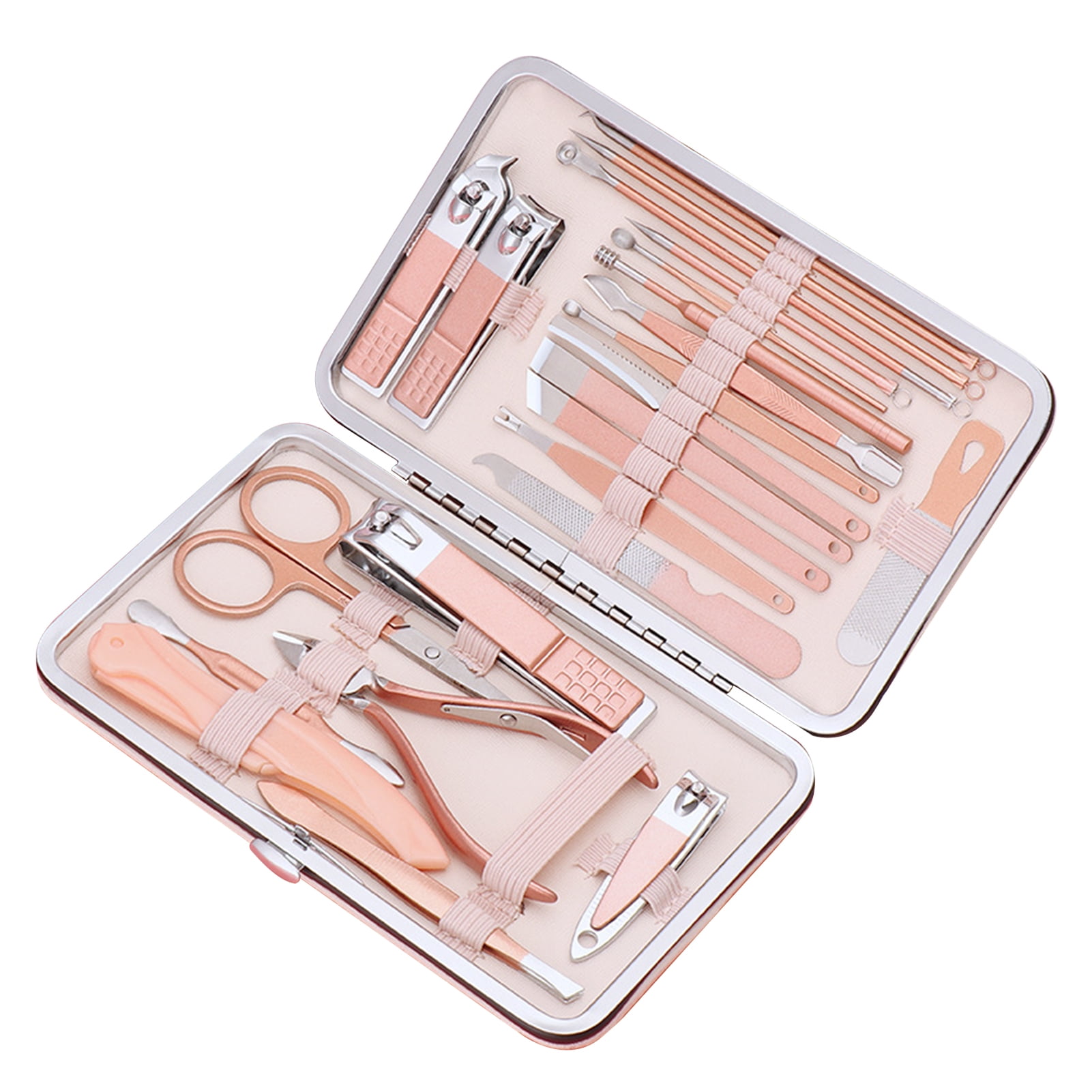 23PCS Manicure Set with Case Professional Pedicure Set Nail Stainless ...