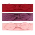 thumbnail image 1 of Heytea - Paquete de 3 diademas para niñas pequeñas, turbante anudado con lazos para recién nacidas, bebés y niños, 3 colores, 1 of 4
