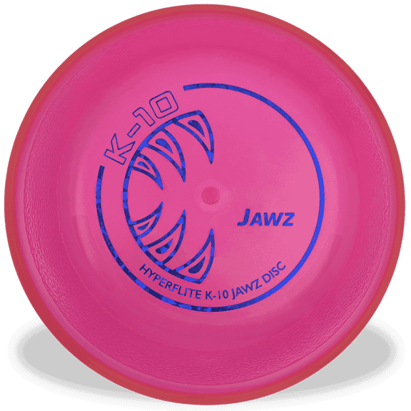 Hyperflite K-10 Jawz Pink Dog Disc • For Dogs Over 16" • Puncture Resistant • Dual Gripping Surfaces • X-Flash Anti-Glare Technology • Competition Approved