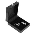 thumbnail image 4 of Mens Cufflinks & Tie Clip Storage Box Case PU Leather Jewelry Display Organizer, 4 of 9