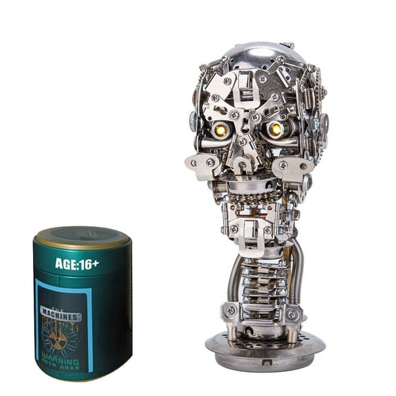 3D Metal Steampunk Skeleton Assembly Model Kit, 200 PCS DIY Mechanical Skeleton Sculpture, Collectible Desktop Ornament Gift for Adults and Teens