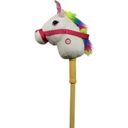 White Unicorn Stick Horse with sound
