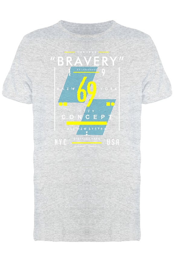Bravery Nyc Concept Typography Tee Men's -Image by Shutterstock