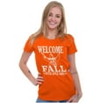thumbnail image 3 of Welcome Fall Autumn Jesus Vibes Womens Fitted Plus Size Graphic Tee Brisco Brands 2X, 3 of 5