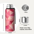 thumbnail image 7 of 20 Oz Red Pink Modern Art Geometric Coffee Tumbler Double Wall Insulated Stainless Steel Water Bottle | Metal Reusable Thermoses Flask with Cup Cap | Leak & Sweat Proof with Anti-Dust Lid, 7 of 7