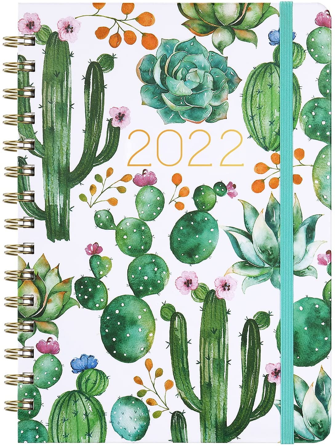 Flexible Hardcover 2022 Weekly Monthly Planner Jan 2022 Wire Binding Dec 2022 Strong Twin Inner Pocket Elastic Closure Coated Tabs Thick Paper 2022 Planner 8.5 x 6.4