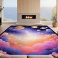 thumbnail image 2 of Design&I 8'x10' Washable Area Rug Extra Large Skid-Resistant Low Profile System Planet Chart With Galaxy Nebula And Learning Star Motifs for Living Room, Family, 2 of 7