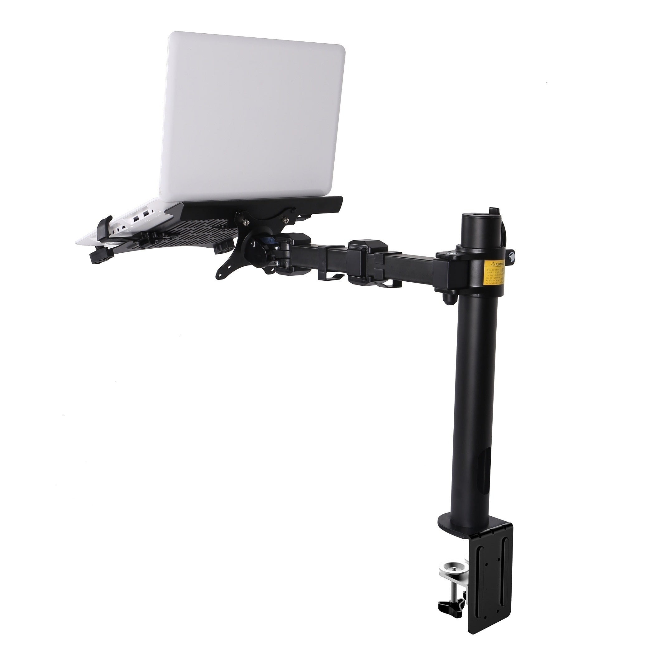 11/" 15.6/" Laptop Stand Mount Swing Dual LCD arm Desk Mount fit 10/"-27/" Monitor
