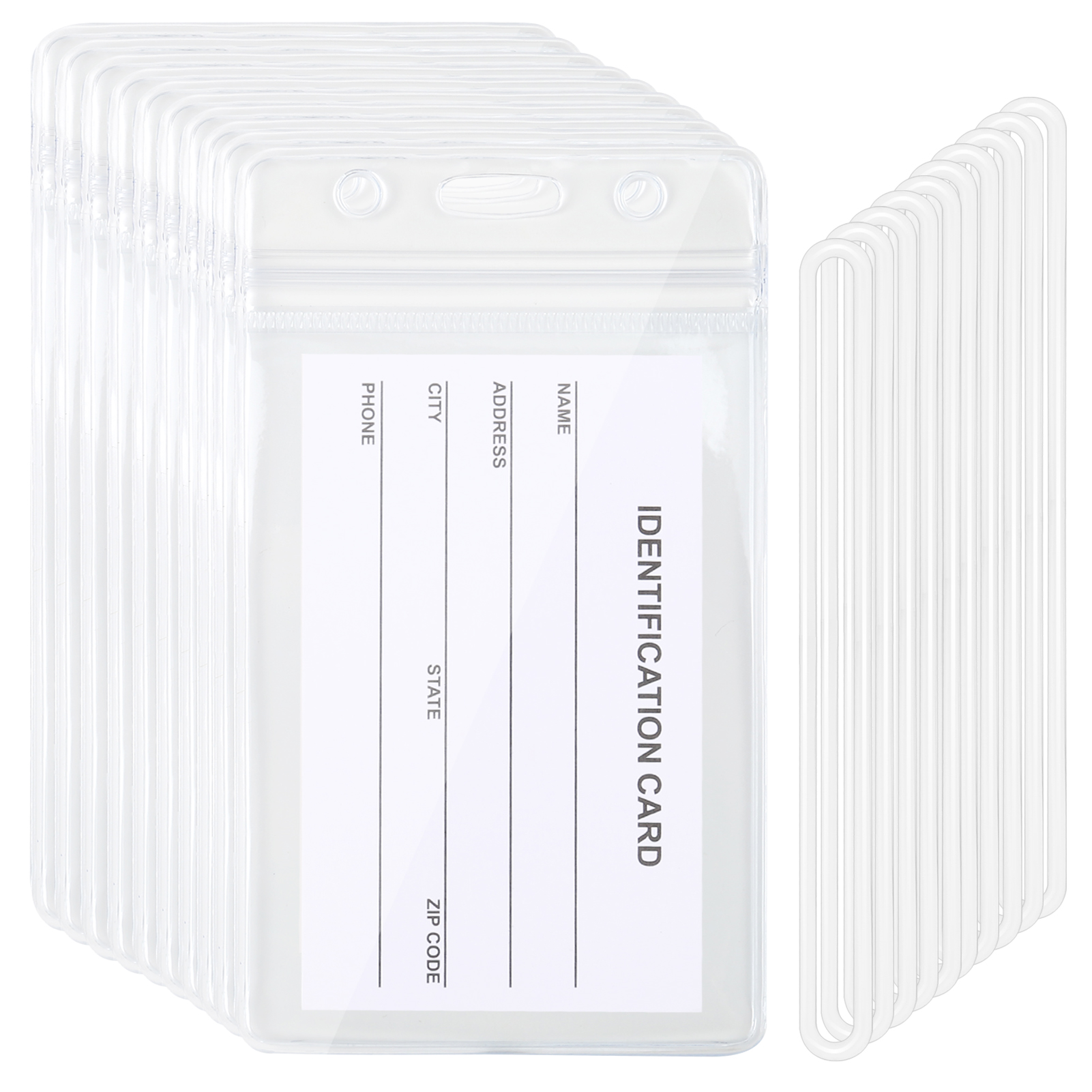 Clear Luggage Tags Bag Tag Holder with Luggage Tag Loop Straps