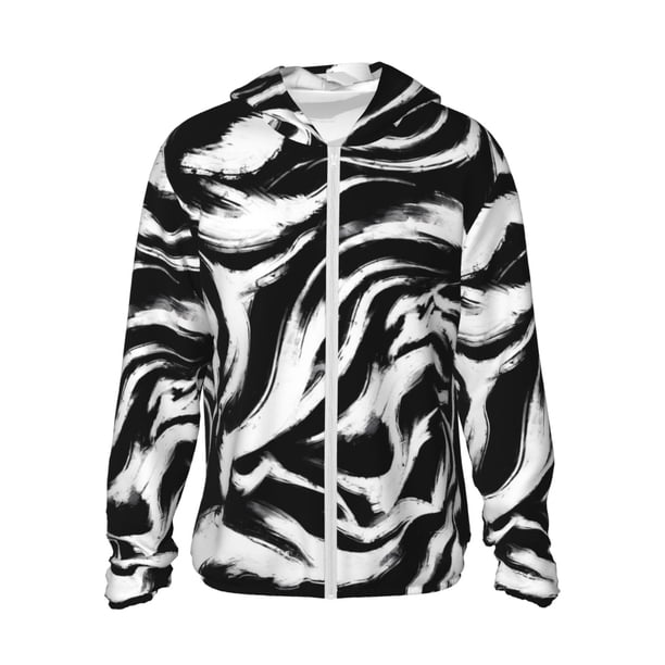Balery Leopard And Zebra 2 Sudadera ligera de manga larga con capucha y protección solar UPF 50+ para hombre y mujer, ideal para pesca y running-3X-Large