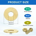 thumbnail image 2 of Uxcell Rondelle Plate en Laiton, 1/2 Pouces OD x 3/16 Pouces ID x 0.8mm Rondelles Assortiment M4 pour Boulons, Lot de 38, 2 of 6