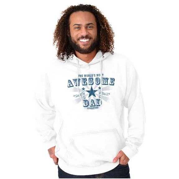 Fathers Day World's Most Awesome Dad Hoodie Hooded Sweatshirt Men Brisco Brands S