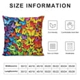 thumbnail image 5 of Pratyus Butterflies Rainbow Colors Pillow Cases with Zipper Home Decor for Living Room Bedroom Cushion Outdoor Aesthetic Decorative Pillowcase 1PC 12x12in, 5 of 5