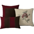 thumbnail image 5 of Chezmoi Collection Vienna 7-Piece Embroidered Floral Comforter Set (California King, Burgundy Taupe Brown), 5 of 5