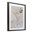 thumbnail image 2 of Stupell Industries Coastal Pastel Martini with Olive Garnish Black Framed Print Under Glass, 17 x 21, by The Prints Vibe, 2 of 8