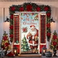 thumbnail image 4 of Christmas Santa Claus Door Cover – 83x35in Extra-Large Polyester Holiday Banner for Front Door, Wall or Indoor Outdoor Party Decoration, 4 of 5
