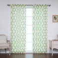 thumbnail image 1 of Quality Home Faux Slub Linen Textured Moroccan Print 2 Panel Curtain Set 84" Length, 1 of 5