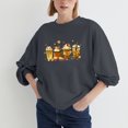 thumbnail image 4 of Jersey de cuello redondo de manga larga con estampado de moda Sexy informal para mujer de Halloween, blusa, Tops, sudaderas sin capucha Pompotops  FGAJ19180, 4 of 7