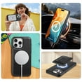 thumbnail image 4 of Allytechgroup Case For iPhone 15 Pro, 2 in 1 Magnetic Detachable Shockproof Case,PU Leather Cover with Card Slot For iPhone 15 Pro, Black, 4 of 4