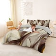 thumbnail image 3 of Homewish Tie Dye Ombre Duvet Cover Queen,Modern Abstract Queen Bedding,Brown,Light Gray Reversible,3-Piece,1 Duvet Cover and 2 Pillowcases, 3 of 6