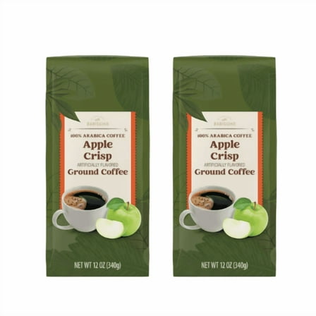 Barissimo Apple Crisp Flavored 100% Arabica Ground Coffee, 12 oz,2 Pack