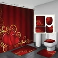 thumbnail image 1 of Valentines Day Bathroom Set Machine Washable with Shower Curtain, 1 of 6