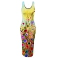 thumbnail image 4 of Lenago Robe Sans Manches Grande Taille pour Femmes Mode Décontractée Été Sans Manches Épaules Dénudées Imprimé Col Rond Robes de Plage en Solde, 4 of 4