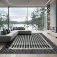 thumbnail image 2 of ODIKA 8'x10' Washable Area Rug Non-Shedding, Easy Care, Checkered Geometric Dot Interlocking Border Entry Music Long for King Size Bedroom Under Bed, Master Suite, 2 of 7
