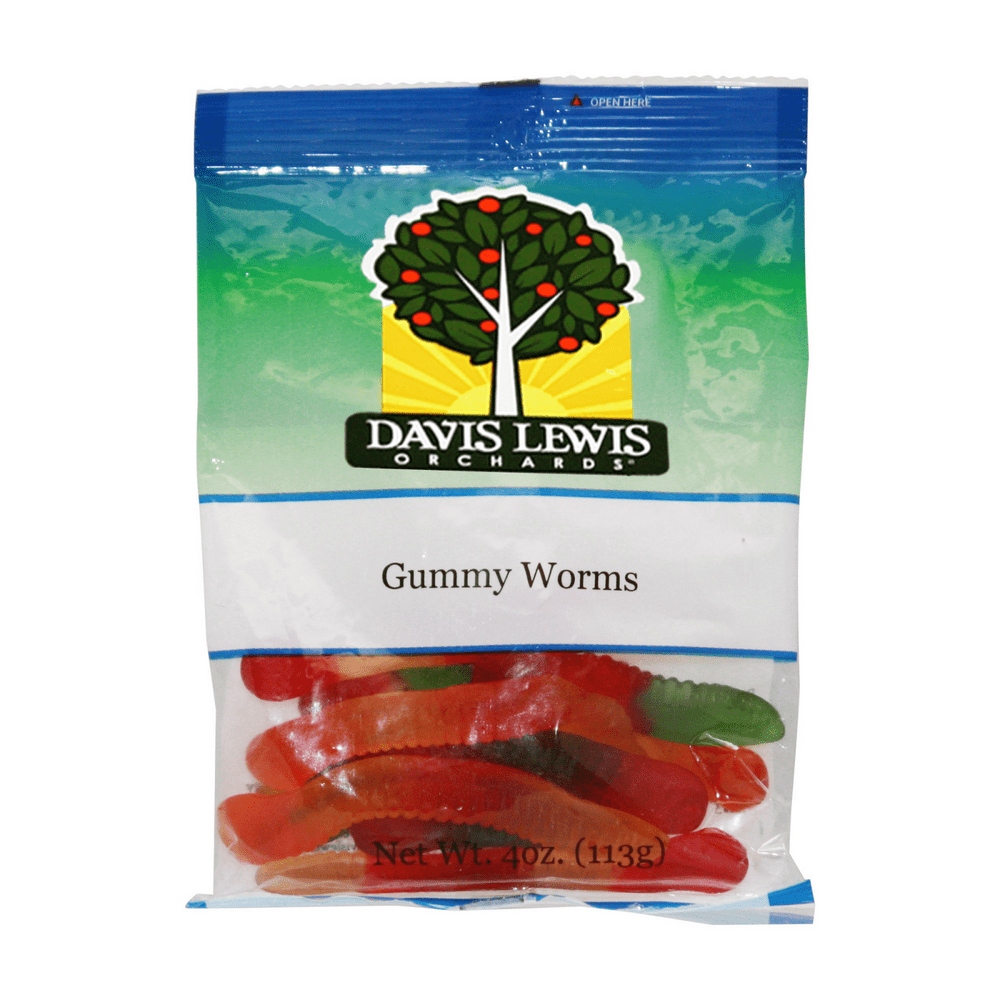 Gummy Worms 4oz , 12/cs (S.bag)
