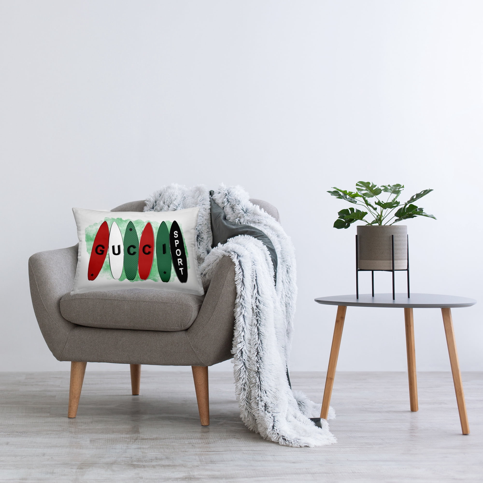 Stupell Industries Sporty Glam Surfboards Decorative Printed Throw Pillow Design by Martina Pavlova