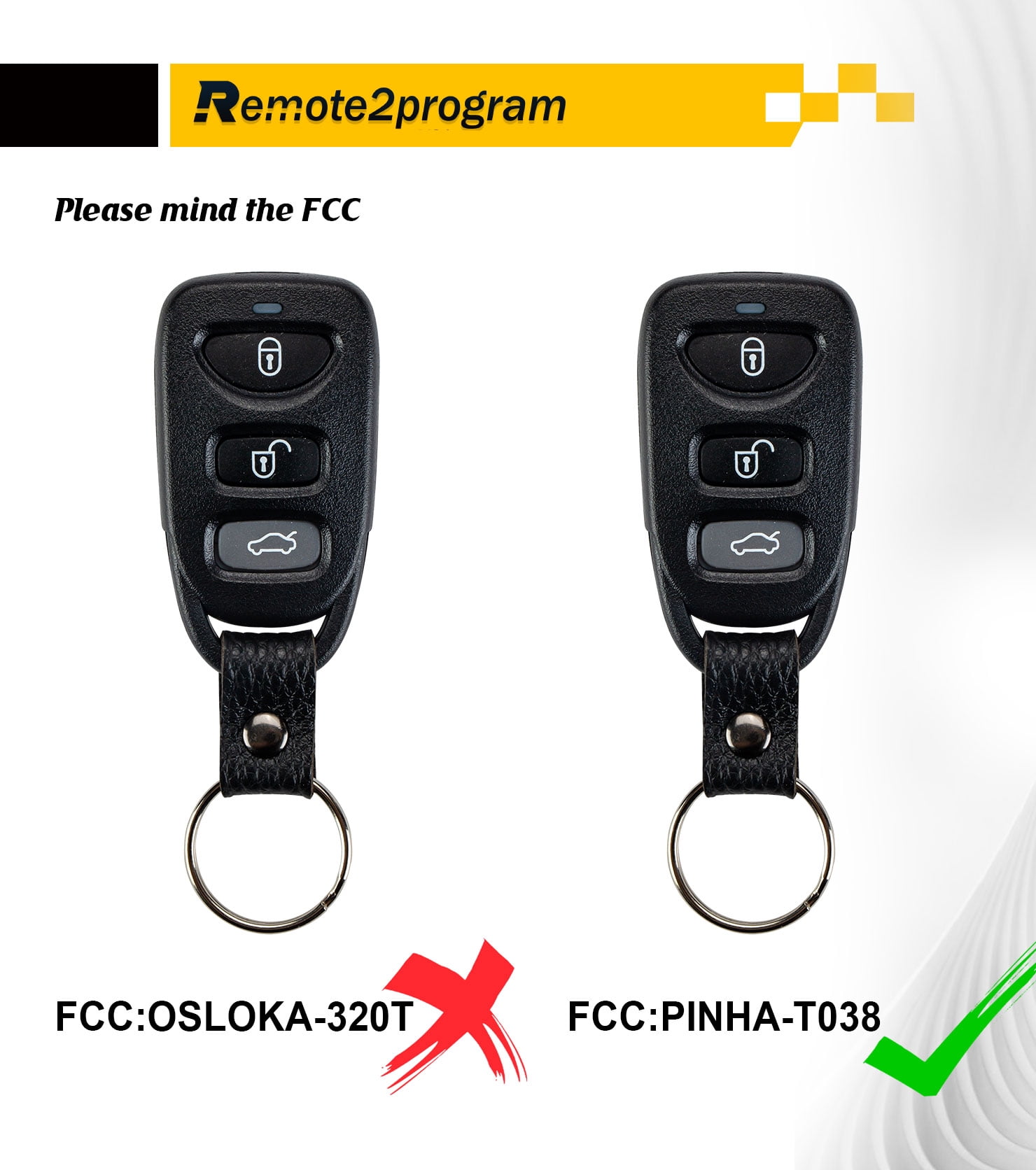 DIY Car Remote Programmer OBD Tool and Keyless Entry Remote Replacement for 2007-2012 Hyundai Santa FE with FCC: PINHA-T03