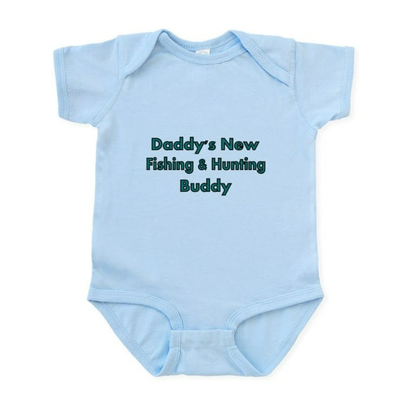 CafePress - Daddys New Fishing And Hunting Buddy Body Suit - Baby Light Bodysuit, Size Newborn - 24 Months