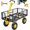 Black, variant on Steel Garden Cart Heavy Duty 900 LBS 4.5 Cu Ft Utility Wagon Removable Sides, 10 inch Tire and Handle Attach to ATV or Tractor Green