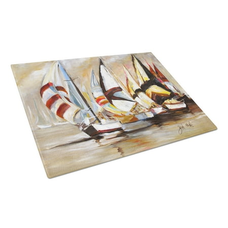 

Caroline s Treasures Boat Binge Sailboats Glass Cutting Board Large