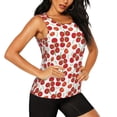 thumbnail image 2 of Balery Tomato Camiseta sin mangas estampada ligera para mujer, tops de entrenamiento sin mangas, camisetas de yoga transpirables de secado rápido.-X-Large, 2 of 7