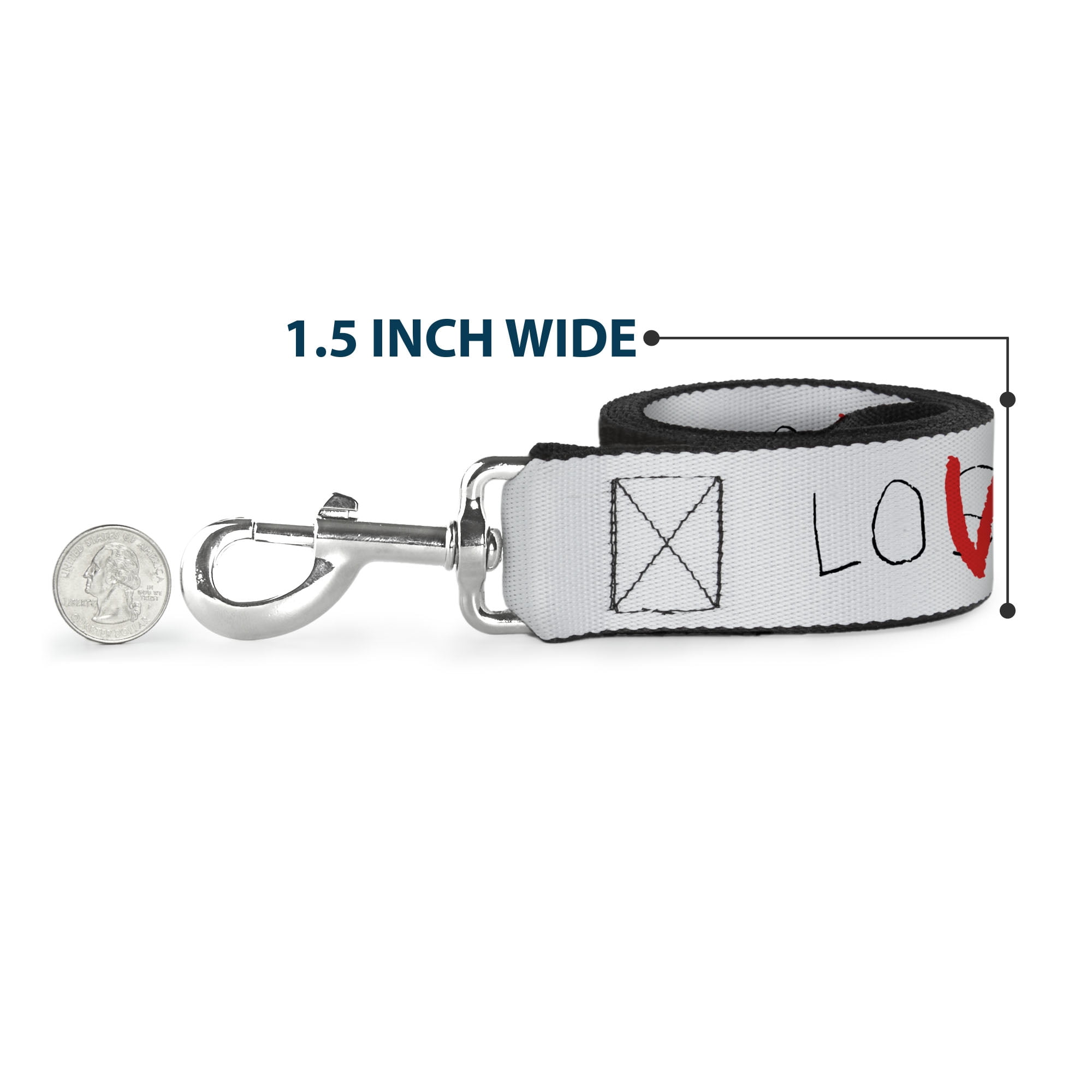 Warner Bros. Horror Movies Pet Leash, Dog Leash, It Chapter Two Loser Lover Quote, 6 Feet Long 1.0 Inch Wide