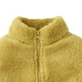 thumbnail image 5 of UAYOTSE Girls Long Sleeved Hoodless Jacket Comfortable Fleece Lined Warm Fashionable Zippered Jacket(S79-Yellow,3-4 Years), 5 of 7