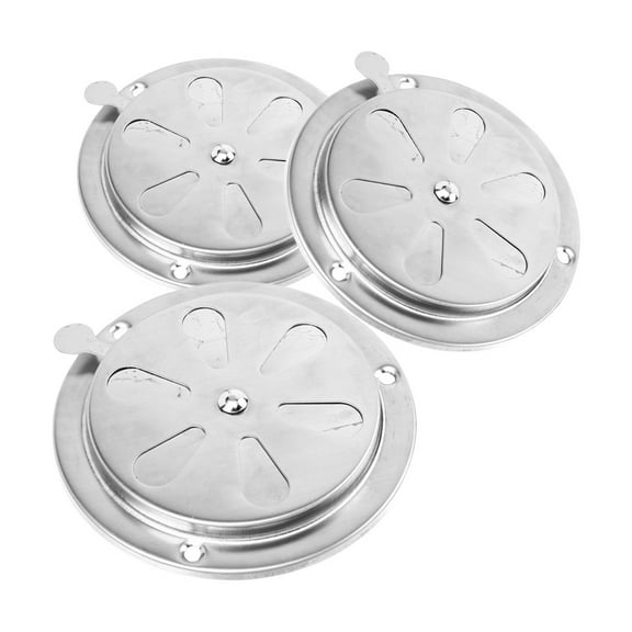Raindrops 3pcs Bbq Smoker Air Vent Grill Damper Stainless Steel For Adjusting Airflow Replacement Smoker Parts For Grill Vents Stove