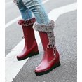 thumbnail image 2 of Botines de mujer Botas cortas Botas de invierno Zapatos de invierno Botas de piel Botas de nieve, 2 of 3