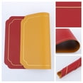thumbnail image 2 of Unique Bargains Placemats Leather Placemats for Kitchen Dining Table Red Yellow 18x12in, 2 of 7