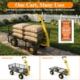 thumbnail image 5 of Firstness Heavy Duty Garden Cart, 900 lbs Capacity Garden Wagon with ATV/Tractor Hitch & Removable Sides, Black, 5 of 11