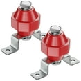 thumbnail image 1 of 2 Pzas Aislantes Separadores de Poliéster 50x50mm con Tornillos M10, Material UL Aislante de Barra con Soporte de Montaje de Acero Inoxidable, Rojo, 1 of 5