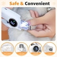 thumbnail image 3 of 2-in-1 Dog and Cat Nail Grinder Clipper 3-Speed Adjustable Electric Grooming Tool with LED Light Quiet Motor USB Rechargeable for Safe Trimming Professional Pet Care, 3 of 6