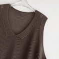 thumbnail image 6 of Wyobmus Womens Sweater Vest Spring Fall Crochet Hollow Out Knitted Pullover Tops Sleeveless Sweaters Tank Tops Beach Cover Ups C-Coffee, 6 of 6
