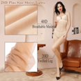 thumbnail image 3 of HAHDAXIA 3 Pairs Tights For Women 20D Pantyhose Control Top Invisible Reinforced Toes, 3 of 7
