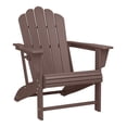 thumbnail image 3 of WestinTrends Highland Outdoor Patio HDPE Adirondack Chair With Cup Holder, Dark Brown, 3 of 17